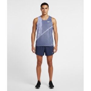 Nike AeroSwift ADV Running Singlet Tank Top Mens Large Blue Nike Velocity Rare